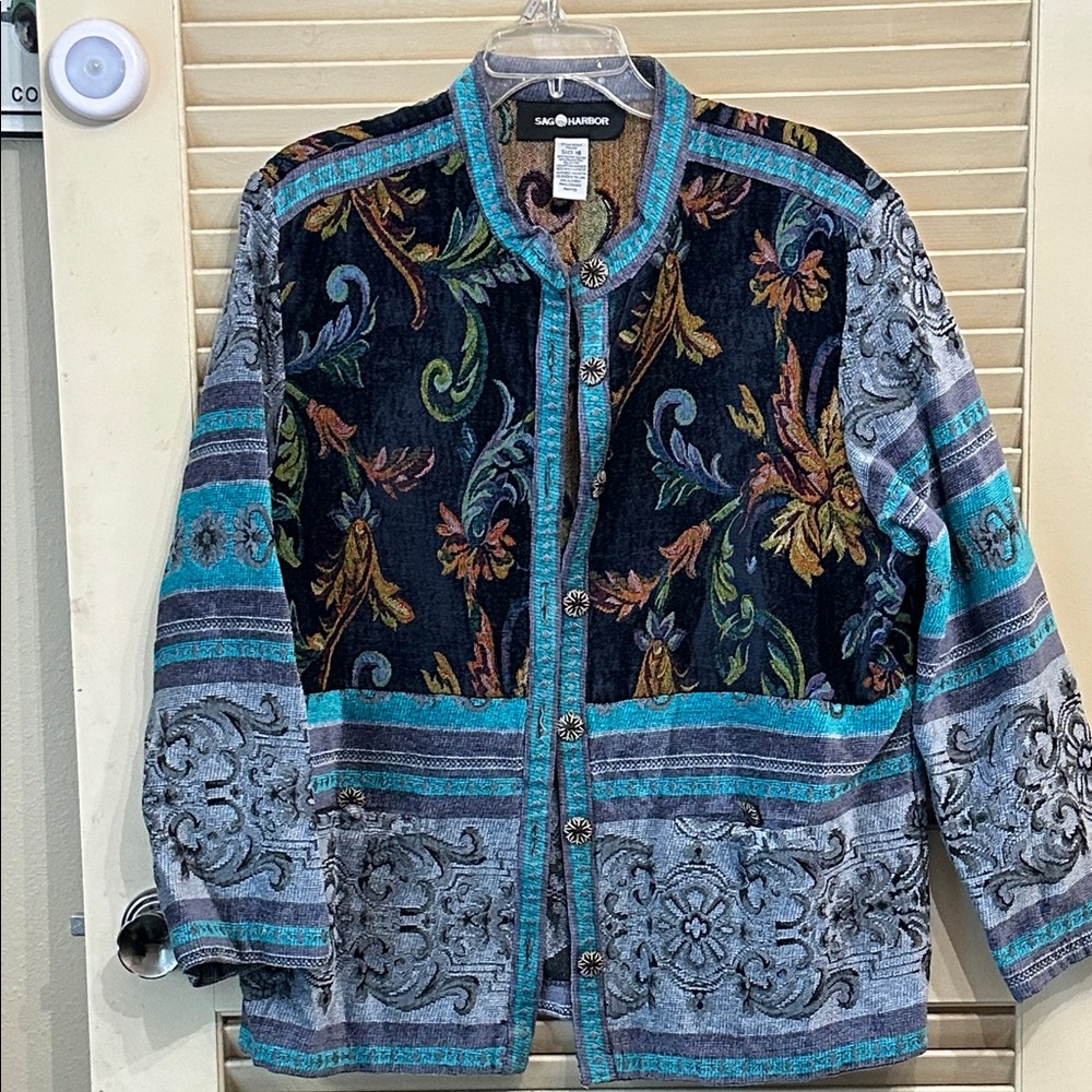 Sag Harbor Multicolor Floral Jacket